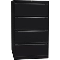 BISLEY Hängeregistraturschrank schwarz 4 Schubladen 80,0 x 62,2 x 132,1 cm von Bisley