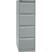 BISLEY Hängeregistraturschrank silber 4 Schubladen 41,3 x 62,2 x 132,1 cm von Bisley