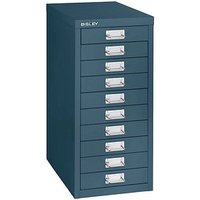 BISLEY MultiDrawer™ L2910 Schubladenschrank blau 10 Schubladen 27,8 x 38,0 x 59,0 cm von Bisley