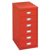 BISLEY MultiDrawer™ L296 Schubladenschrank kardinalrot 6 Schubladen 27,8 x 38,0 x 59,0 cm von Bisley