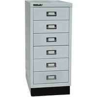 BISLEY MultiDrawer™ L296S Schubladenschrank lichtgrau 6 Schubladen 27,8 x 38,0 x 67,0 cm von Bisley