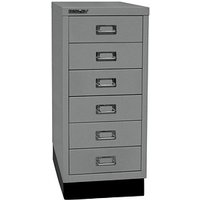 BISLEY MultiDrawer™ L296S Schubladenschrank silber 6 Schubladen 27,8 x 38,0 x 67,0 cm von Bisley