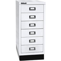 BISLEY MultiDrawer™ L296S Schubladenschrank verkehrsweiß 6 Schubladen 27,8 x 38,0 x 67,0 cm von Bisley