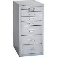 BISLEY MultiDrawer™ L298 Schubladenschrank silber 8 Schubladen 27,8 x 38,0 x 59,0 cm von Bisley