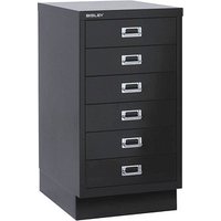 BISLEY MultiDrawer™ L29A36S Schubladenschrank schwarz 6 Schubladen 34,9 x 43,2 x 67,0 cm von Bisley