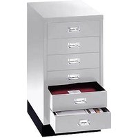 BISLEY MultiDrawer™ L29A36S Schubladenschrank silber 6 Schubladen 34,9 x 43,2 x 67,0 cm von Bisley