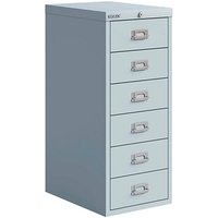 BISLEY MultiDrawer™ Schubladenschrank lichtgrau 6 Schubladen 27,9 x 40,8 x 67,0 cm von Bisley