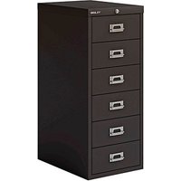 BISLEY MultiDrawer™ Schubladenschrank schwarz 6 Schubladen 27,9 x 40,8 x 67,0 cm von Bisley