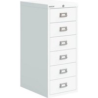 BISLEY MultiDrawer™ Schubladenschrank verkehrsweiß 6 Schubladen 27,9 x 40,8 x 67,0 cm von Bisley