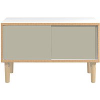 BISLEY Sideboard Poise, POS1007W645 verkehrsweiß, lichtgrau 100,0 x 45,0 x 62,1 cm von Bisley