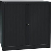 BISLEY Rollladenschrank schwarz 2 Fachböden 100,0 x 43,0 x 103,0 cm von Bisley