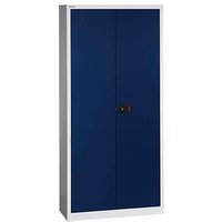 BISLEY Stahlschrank Universal E782A04505 lichtgrau, oxofordblau 91,4 x 40,0 x 195,0 cm, aufgebaut von Bisley