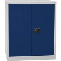 BISLEY Stahlschrank Universal E402A01505 lichtgrau, oxofordblau 91,4 x 40,0 x 100,0 cm, aufgebaut von Bisley