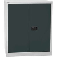 BISLEY Stahlschrank Universal E402A01G525 lichtgrau, anthrazitgrau 91,4 x 40,0 x 100,0 cm, aufgebaut von Bisley