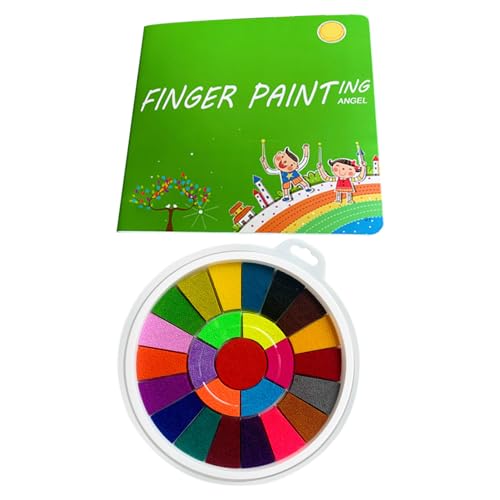 Fingerfarben Für Kinder, Lustiges Fingermalset, Ungiftig Waschbar Fingermalfarben Mit Buch, 25 Farben Lustiges Finger Mal Set Mit Malbuch, Tippen Sie Auf Kreativität Und Fantasie Der Kinder von Bitong