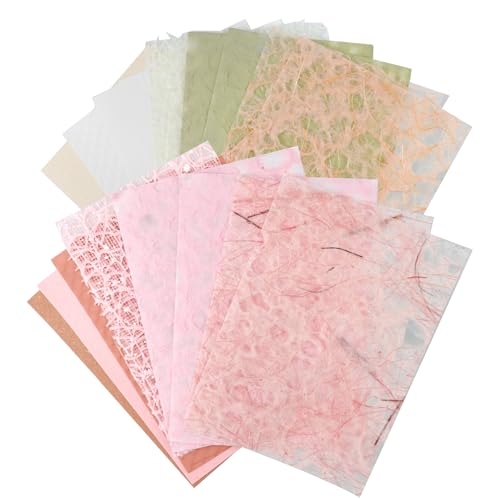 Bitray 32 Stück handgefertigtes Scrapbook-Papier, strukturiertes Papier für DIY-Kreationen, Handarbeit, Tagebücher, Sammelalben und Dekoration von Bitray