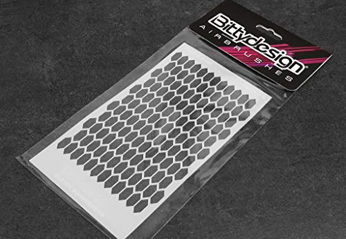 Bittydesign RC Vinyl Stencil - Honeycomb V3 Karosserie Design Abklebebogen Airbrush Schablone von Bittydesign