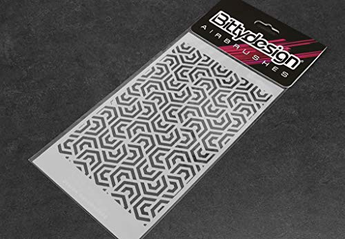 Bittydesign RC Vinyl Stencil - Ipnotic V4 small Karosserie Design Abklebebogen Airbrush Schablone von Bittydesign