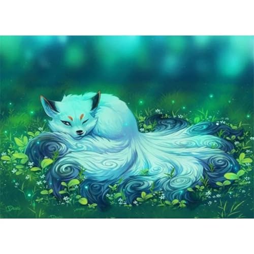 5D DIY Diamant Malerei Erwachsene Set，Zahlen Diamond Painting,Vollbohrer Polarfuchs kinder diamond painting Stickerei Bastelset für Wall Room Home Decoration30x40cm von Biubami