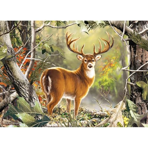 5D DIY Diamant Malerei Erwachsene Set，Zahlen Diamond Painting,Vollbohrer Schönes Reh im Wald kinder diamond painting Stickerei Bastelset für Wall Room Home Decoration30x40cm von Biubami