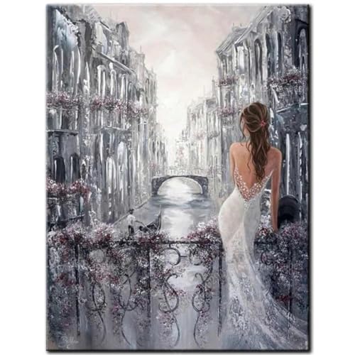 5D DIY Diamant Malerei Erwachsene Set，Zahlen Diamond Painting,Vollbohrer hinteres Mädchen kinder diamond painting Stickerei Bastelset für Wall Room Home Decoration30x40cm von Biubami