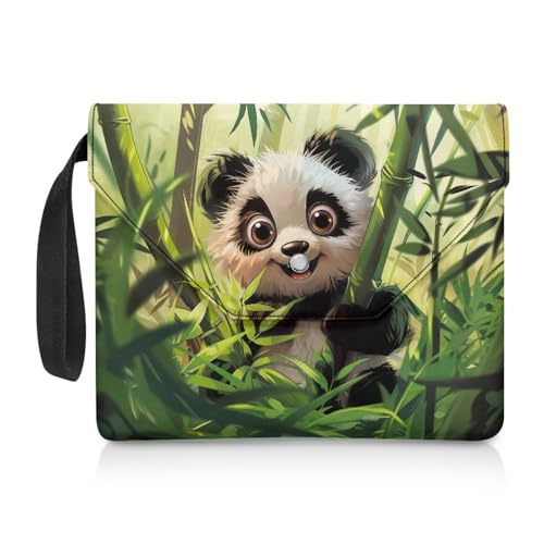 Biyejit Panda-Buchhülle, Lehrbuchschutz für Buchliebhaber, Buchtasche für Hardcover, Taschenbuch, waschbar, Geschenktasche, große Kapazität, Aufbewahrungstaschen von Biyejit