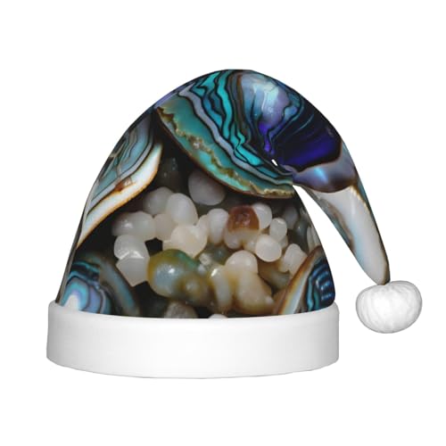 Bkdogkt Abalone-Perlmutt-Druck, festlicher Elfenhut, Weihnachtsmütze, Accessoire für Weihnachten, Party, Geschenk, Urlaub von Bkdogkt