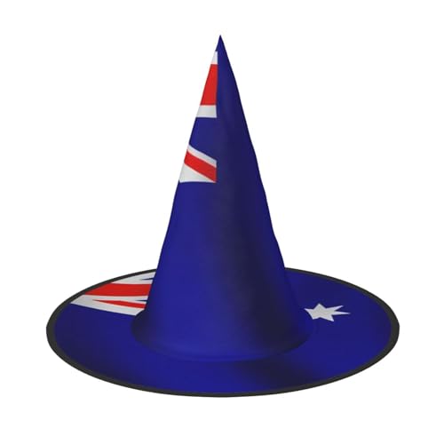 Bkdogkt Hexenhut mit australischer Flagge, für Erwachsene, Karneval, Halloween, Partys, Maskeraden, Cosplay, Urlaubsdekoration von Bkdogkt