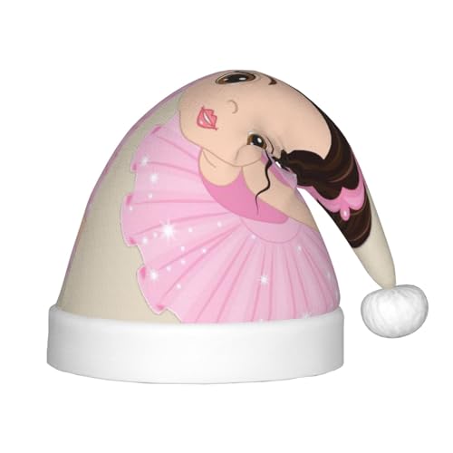 Bkdogkt Weihnachtsmütze, Motiv: kleine Ballerina, tanzendes Mädchen, Weihnachtsgeschenk, Weihnachtsgeschenk, Weihnachtsgeschenk, Weihnachtsgeschenk, Urlaub von Bkdogkt