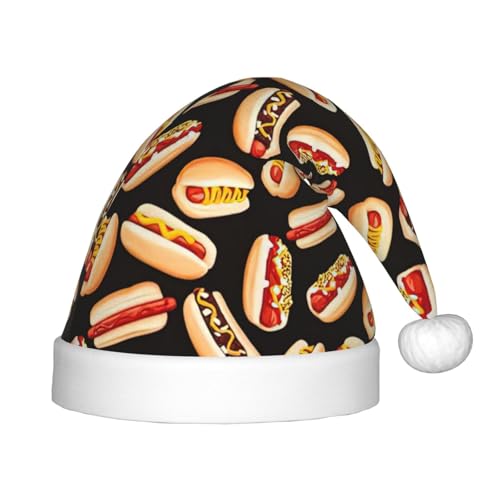 Bkdogkt Weihnachtsmütze mit lustigem Aufdruck "Hot Dogs", Weihnachtsgeschenk, Weihnachtsgeschenk, Weihnachtsgeschenk, Urlaub von Bkdogkt