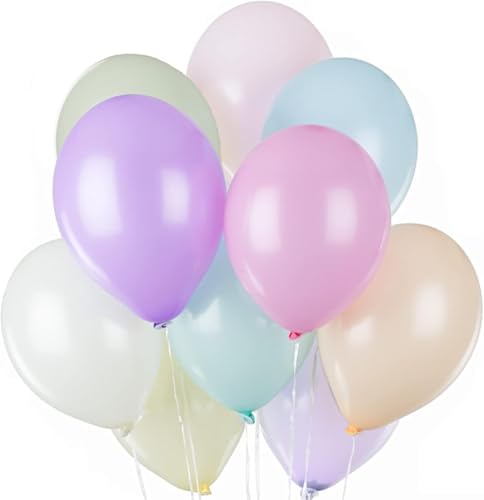 60pcs bunte Luftballons, 12 Zoll bunte Latex-Ballons, Ballons mit Band, Geburtstag Party Ballondekoration, Hochzeit Valentinstag, Graduierung, Kommunion Thema Party von Bkemkri