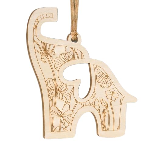 Bkljkf Elefantenschmuck für Schwesternschaft, Freundschaft Elefant Ornament | Hölzerne Elefantenschmuck mit Story Card - Feiertagserweiterung, spezielle Bond -für Schwestern von Bkljkf