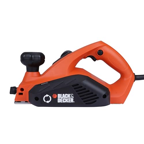 Black+Decker 650 W Elektrohobel mit Zweihandgriff und Absaugadapter, 1 Stück, KW712 von BLACK+DECKER