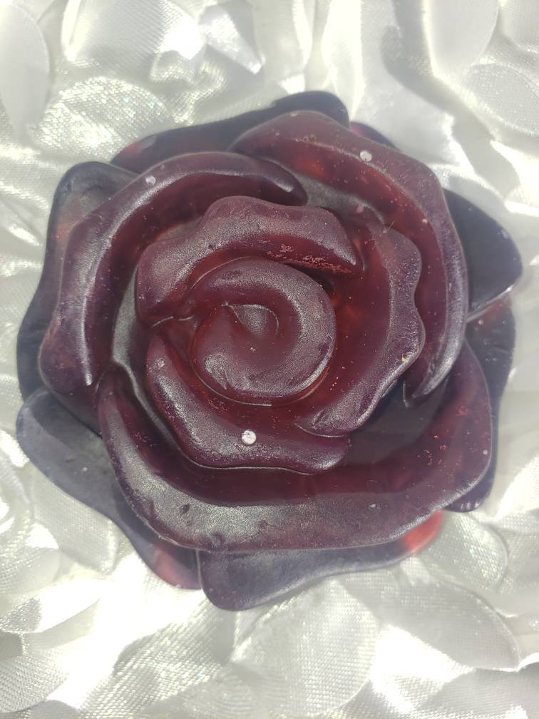 Schwarze Rose Glycerin Schmelzen Und Seife Gießen, Blumig Duftend Mit Körpersicherem Farbstoff Gefärbt von BlackRoseSoapFL