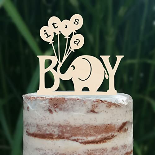 Cake Topper (It's a Boy) Junge Baby Party Shower Torte Kuchen Deko (Holz) von Blacked LaserTEC