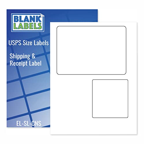 250 Click-N-Ship Labels with Peel Away Receipt Labels - Laser / Ink Jet Compatible - Perfect for USPS Shipping! by Blank Labels von Blank Labels