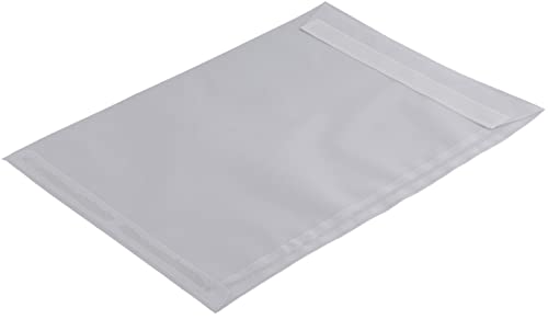 250 Stück, Transparent-Versandtaschen, DIN C4, Haftklebung mit Abziehstreifen, Gerade Klappe, 100 g/qm Offset, Ohne Fenster, Weiß (Transparent-Weiß), Blanke Briefhüllen von Blanke Briefhüllen