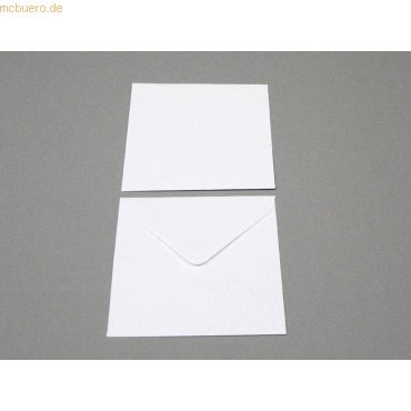 Blanke Briefumschläge 111x111mm 90g/qm gummiert VE=100 Stück weiß von Blanke