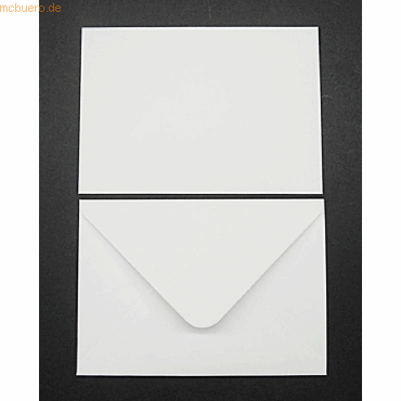 Blanke Briefumschläge 152x216mm 100g/qm gummiert VE=100 Stück weiß von Blanke