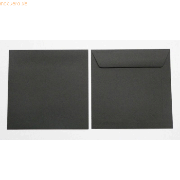 Blanke Briefumschläge 170x170mm 120g/qm gummiert VE=100 Stück schwarz von Blanke