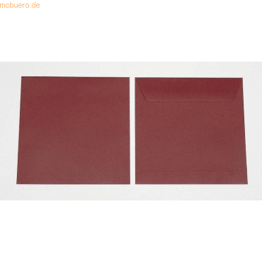 Blanke Briefumschläge 220x220mm 120g/qm gummiert VE=100 Stück weinrot von Blanke