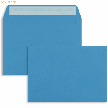 Blanke Briefumschläge C6 100g/qm haftklebend VE=100 Stück königsblau von Blanke