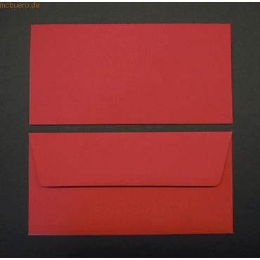 Blanke Briefumschläge DINlang 100g/qm gummiert VE=100 Stück rot von Blanke