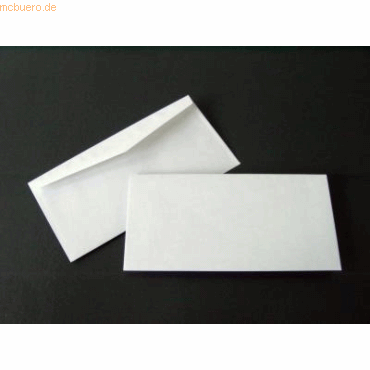 Blanke Briefumschläge DINlang 75g/qm gummiert VE=1000 Stück weiß von Blanke