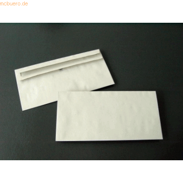 Blanke Briefumschläge DINlang 75g/qm selbstklebend VE=1000 Stück grau von Blanke