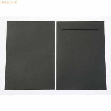 Blanke Versandtaschen 220x312mm 120g/qm gummiert VE=100 Stück schwarz von Blanke