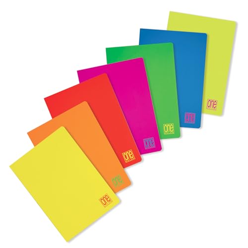 Blasetti One Color FLUO - A4-Heft, Maxi-Hefte mit Jolly Page, Packung mit 10 Stück, Papier 80g, einfarbiger Einband - Lineatur 0A, Linien mit Rand für 3. Klasse von Blasetti