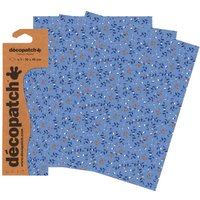 Décopatch-Papier "Blätterzweige" von Blau