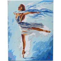 Malen nach Zahlen auf Keilrahmen, 30 x 40 cm - Dance in Dream von Blau