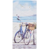 Papiertaschentücher "Fahrrad am Strand" von Blau